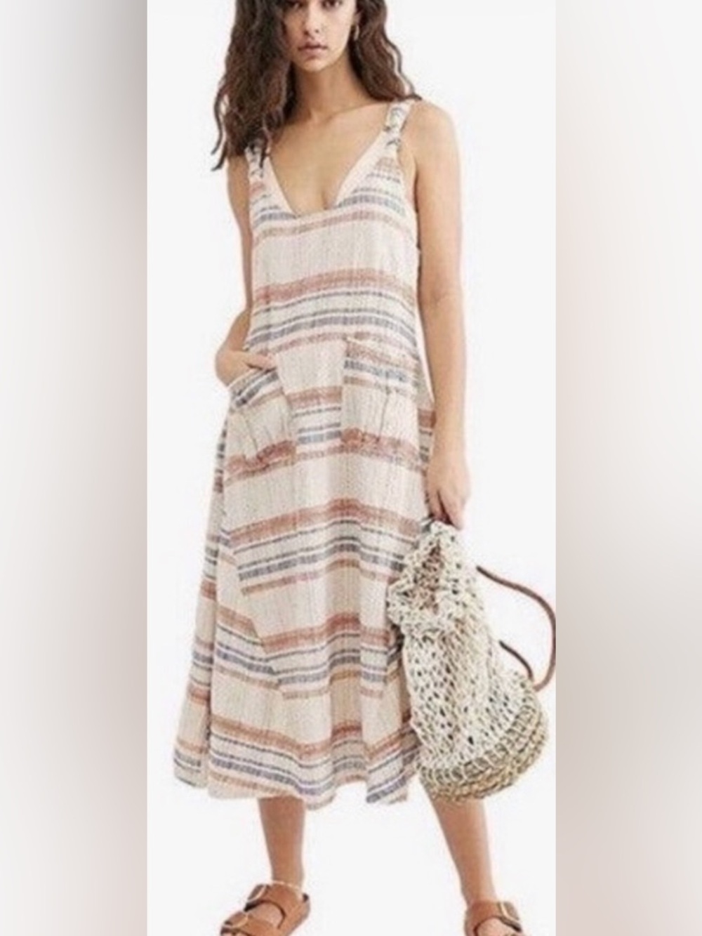 Free People - Harper style Sleeveless Striped Sundress, size XS